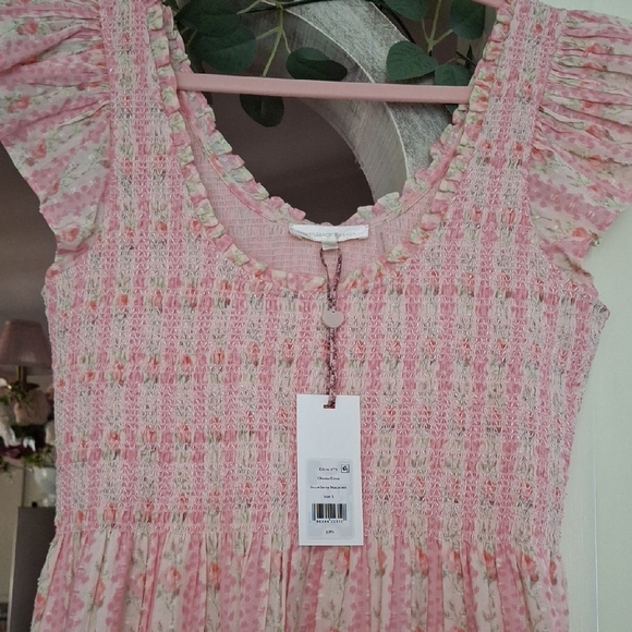 LoveShackFancy Chessie Heirloom  Fragrance Strawberry Macaroon Maxi Dress NWT - Picture 4 of 16